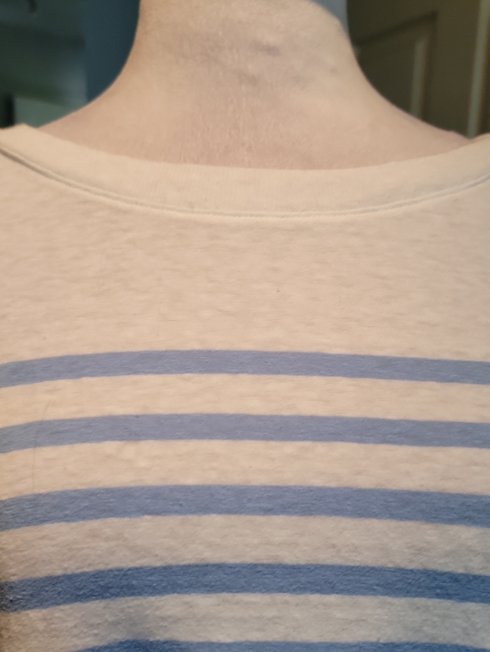 Lou & Grey Light Blue and White Striped Boatneck Tee - Picture 2 of 6